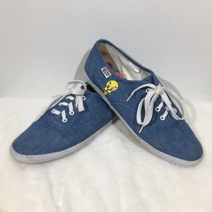 Vintage Looney Tunes Denim Lounge Sneakers - 10